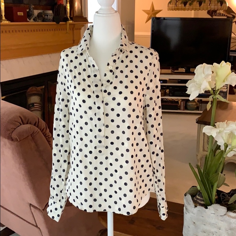 J Crew Polka Dot Blouse